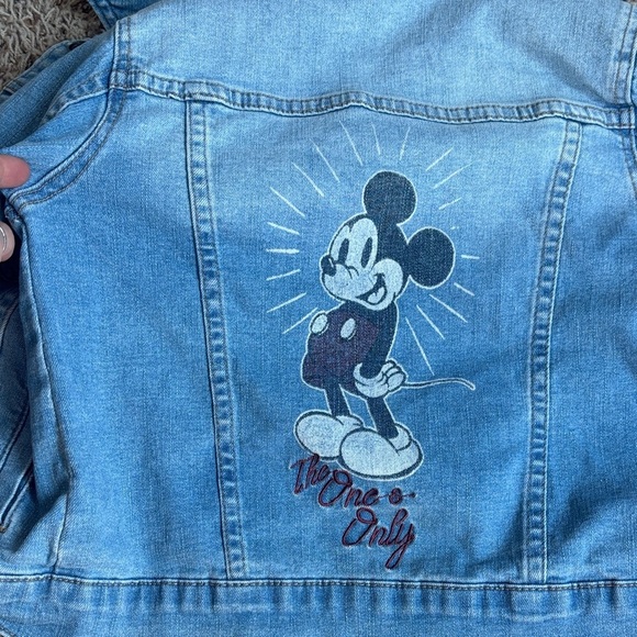 Disney Other - Disney Blue Denim Jacket with Mickey Mouse Patch